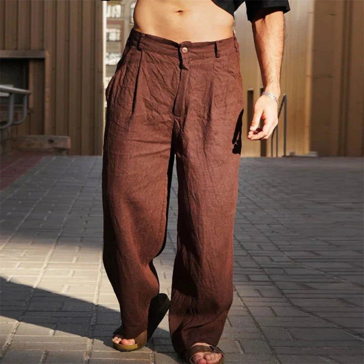 Liping - Pantaloni Larghi In Lino