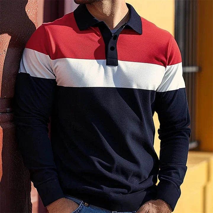 Chousein - Polo Casual a Maniche Lunghe
