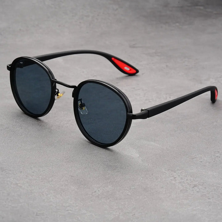 NoirGlow - Occhiali da Sole Circolari Luxe Eclipse