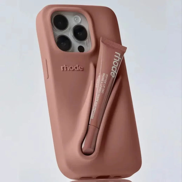 LuxeLoop - Custodia in Silicone per iPhone con Portarossetto
