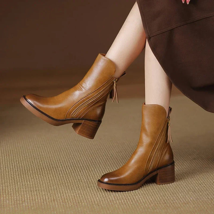 Marcy - Eleganti Stivaletti Con Tacco Blocco