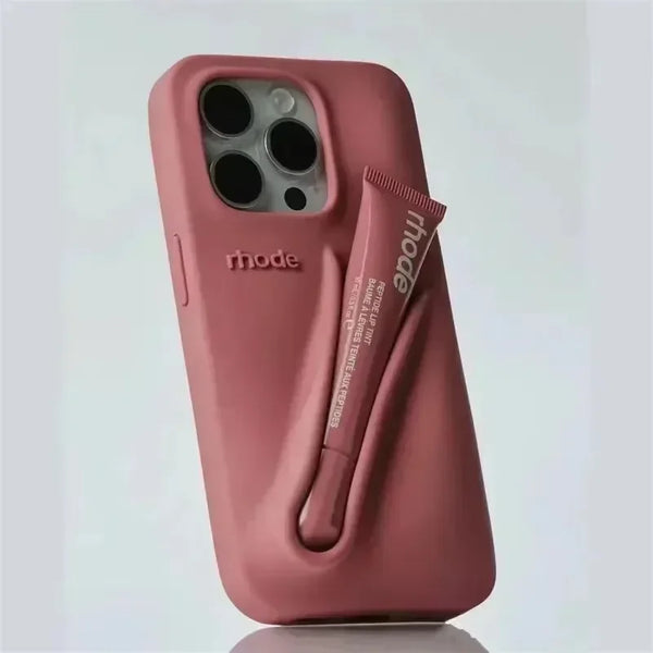LuxeLoop - Custodia in Silicone per iPhone con Portarossetto