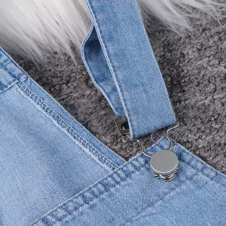 Carly - Tuta Casuale In Denim Con Coulisse In Vita