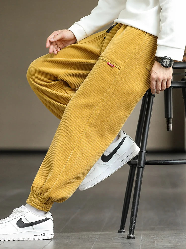 Esteban - Pantaloni da Jogging in Velluto a Coste