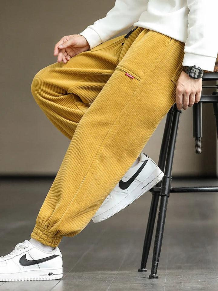 Esteban - Pantaloni da Jogging in Velluto a Coste
