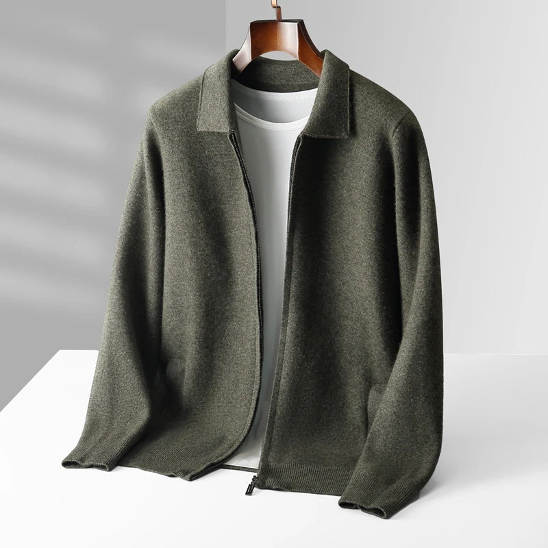 Quinton - Cardigan In Cashmere Con Cerniera