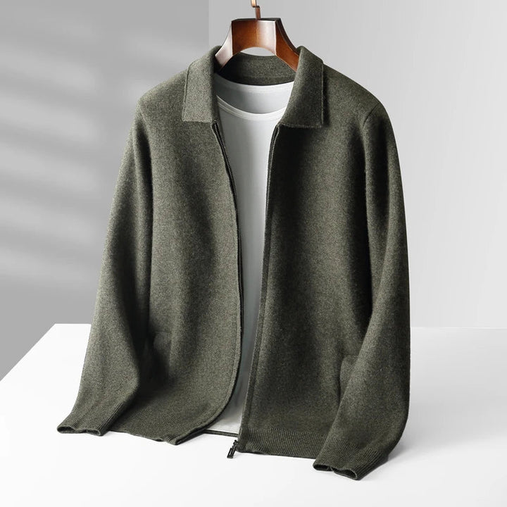 Quinton - Cardigan In Cashmere Con Cerniera