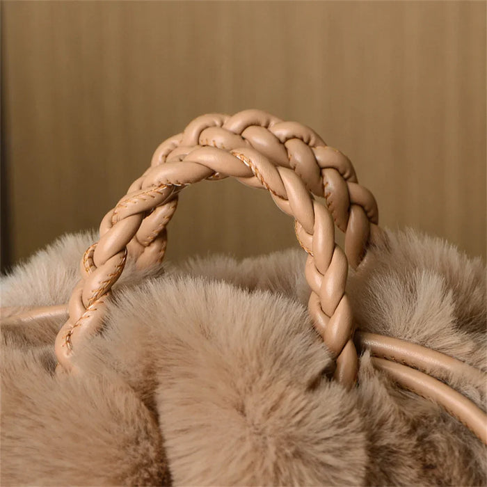 Narnia - Borsa a Tracolla in Peluche Color Zucca