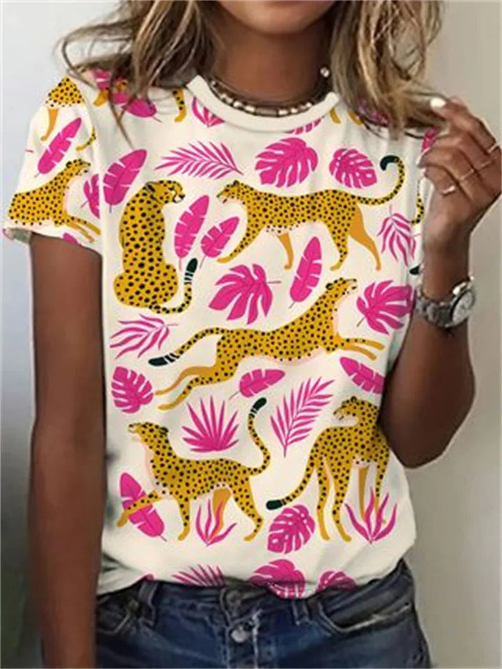 Elsy - Camicia Elegante con Stampa Animalier