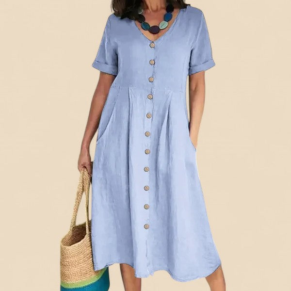 Vivienne - Abito In Cotone a Maniche Corte