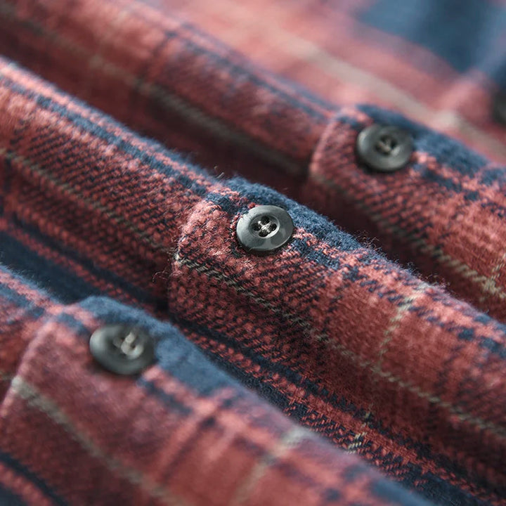 Jony - Camicia Classica a Maniche Lunghe a Quadri