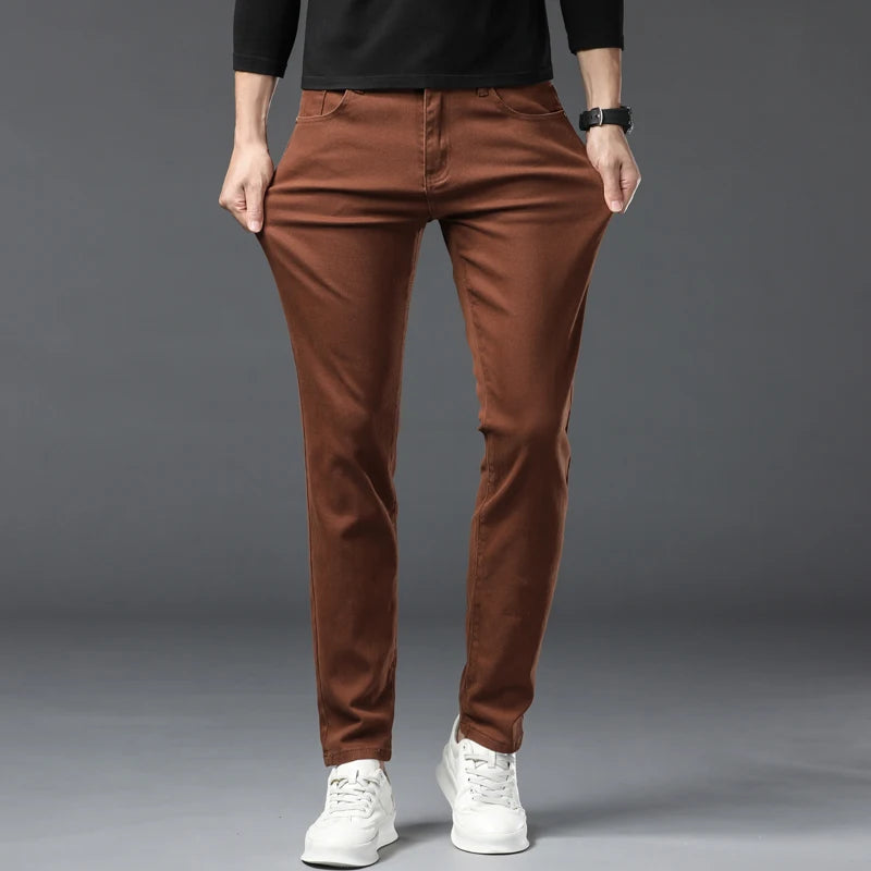 Chathura - Pantaloni in Denim Elasticizzato