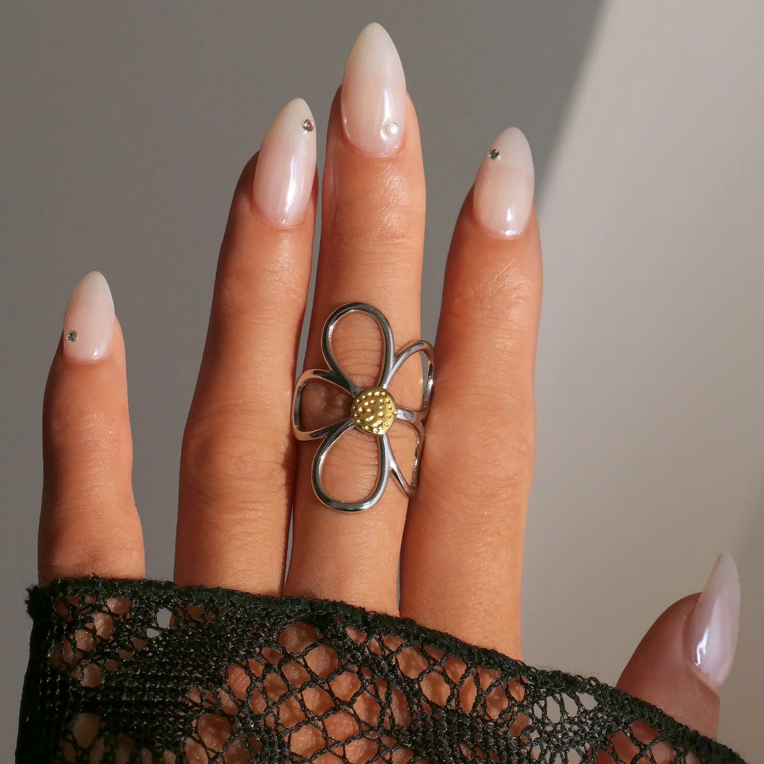 Meloni - Anello Regolabile Ispirato Alla Margherita