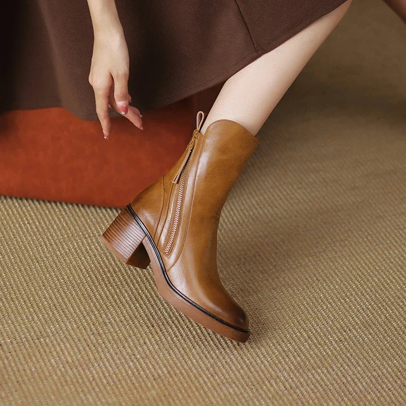 Marcy - Eleganti Stivaletti Con Tacco Blocco