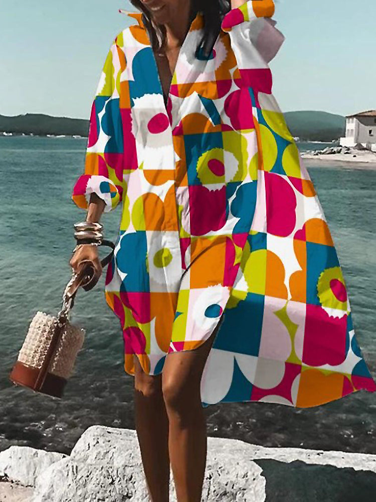 Calogera - Elegante Abito A Camicia Dal Taglio Ampio