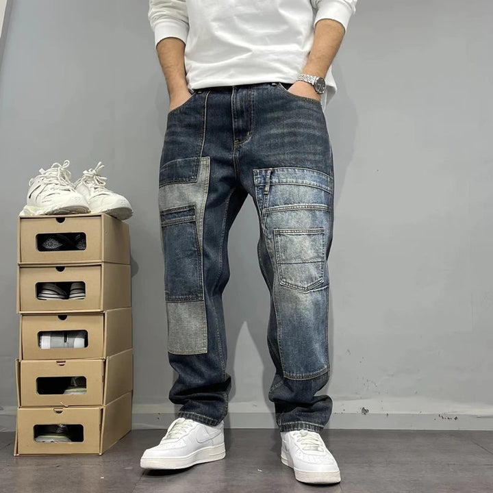 Laurent - Jeans in denim patchwork