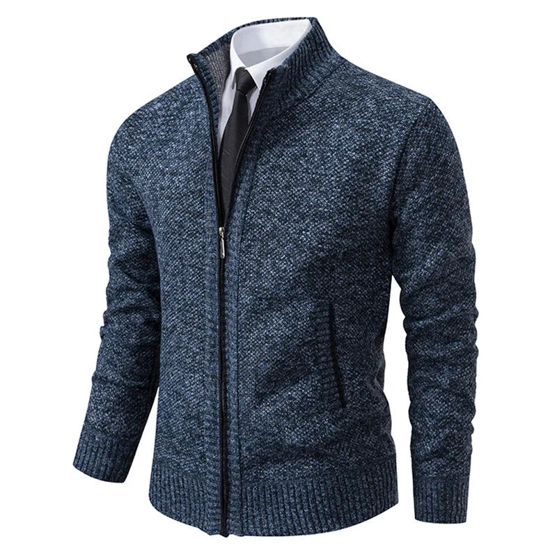 Yitzhak - Cardigan Casual Lavorato a Maglia Con Collo Alto