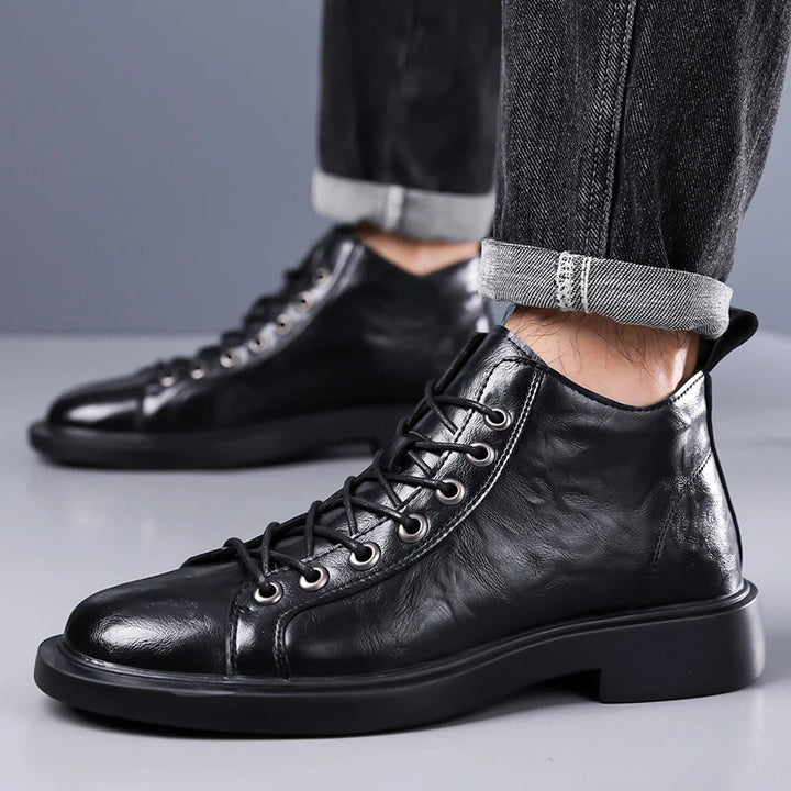Ailton - Stivali in Pelle Con Lacci