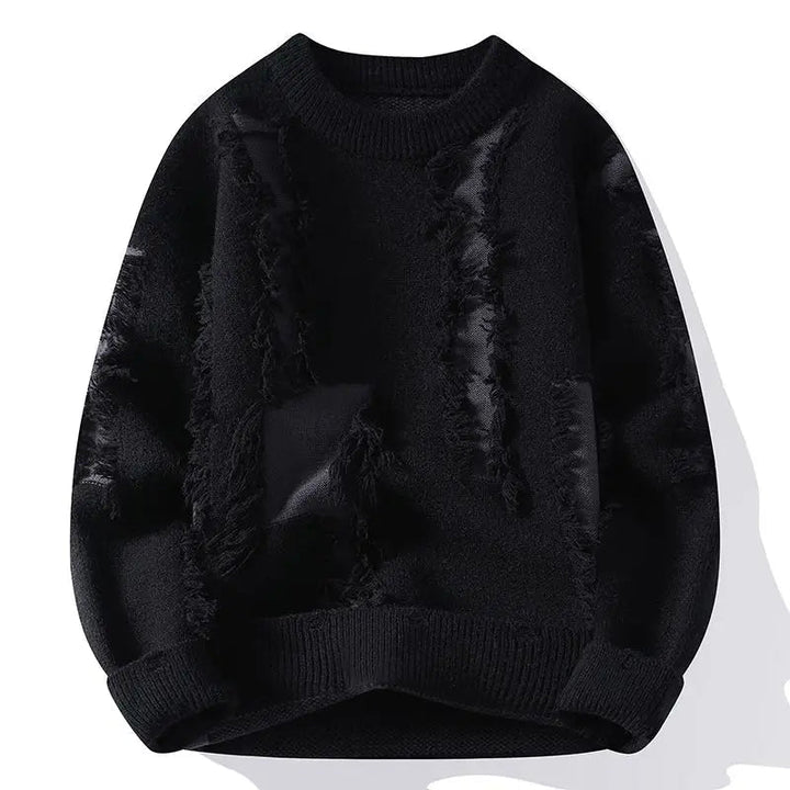 Samir - Maglione Lavorato a Maglia Patchwork