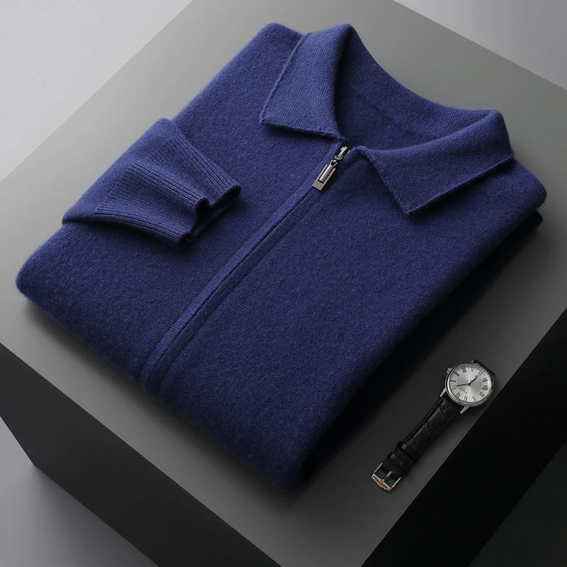 Quinton - Cardigan In Cashmere Con Cerniera