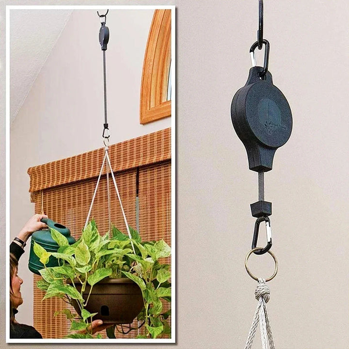 LiftBloom - Carrucola Regolabile Per Cesto Fiorito Sospeso