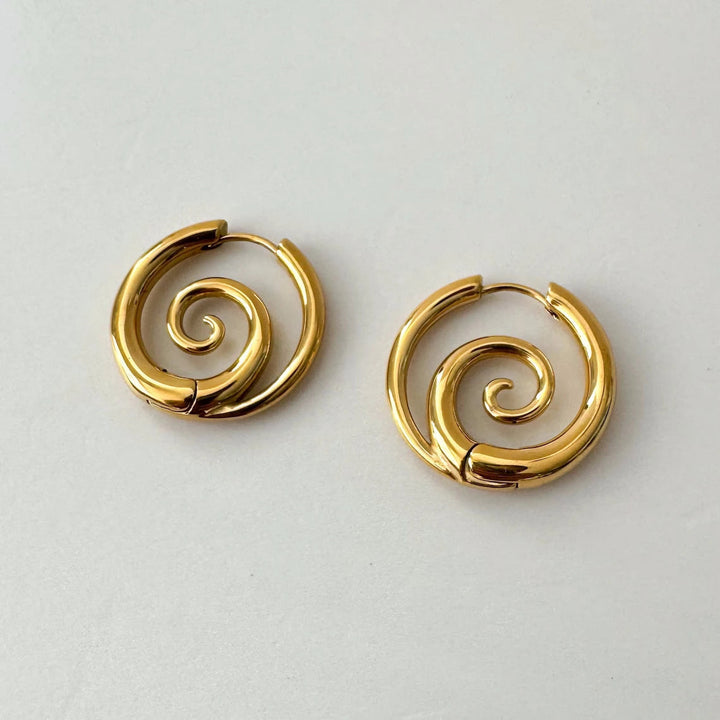Kaliah - Orecchini a Cerchio a Spirale