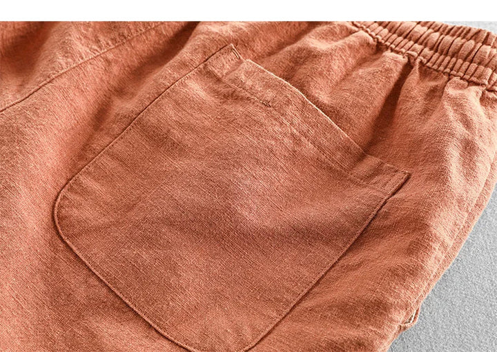 Leo - Pantaloncini Casuale In Lino