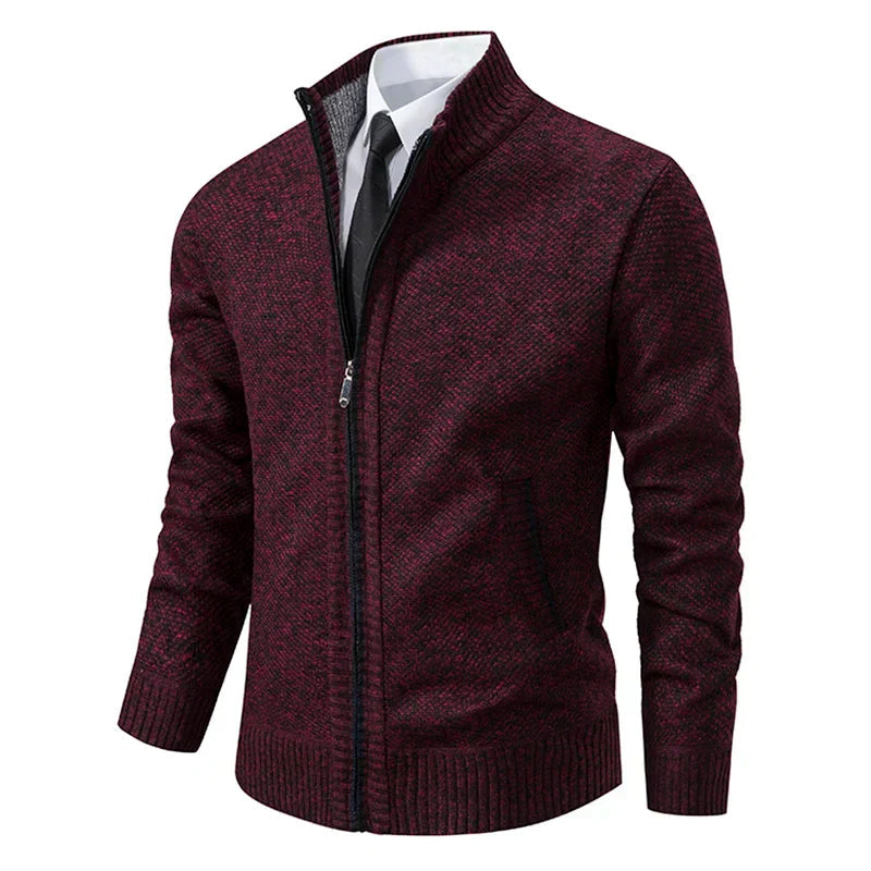 Yitzhak - Cardigan Casual Lavorato a Maglia Con Collo Alto