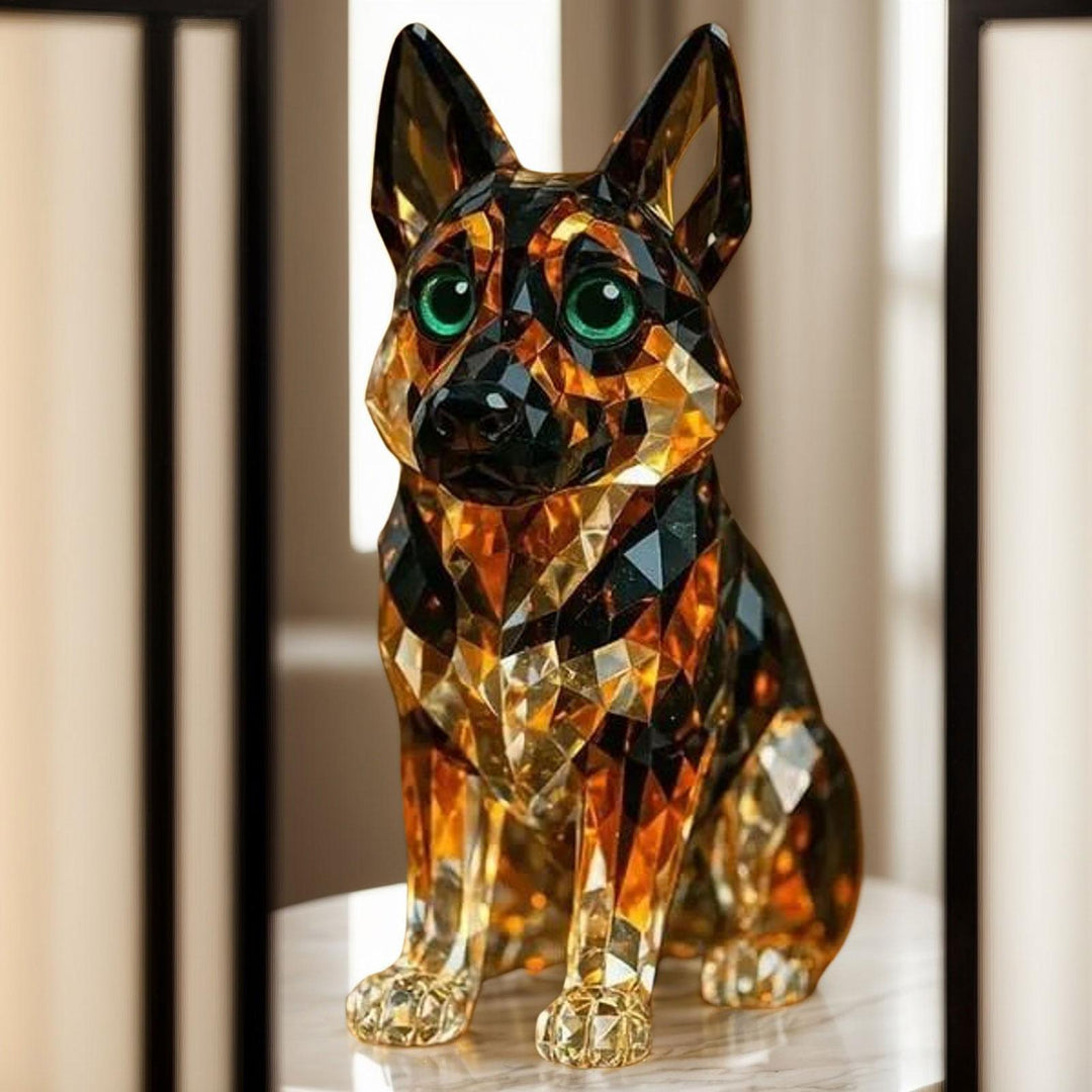 EternalPaws - Statuetta di Pastore Tedesco di Cristal