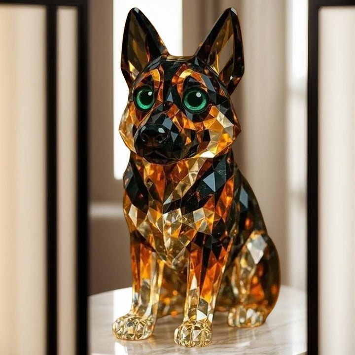 EternalPaws - Statuetta di Pastore Tedesco di Cristal