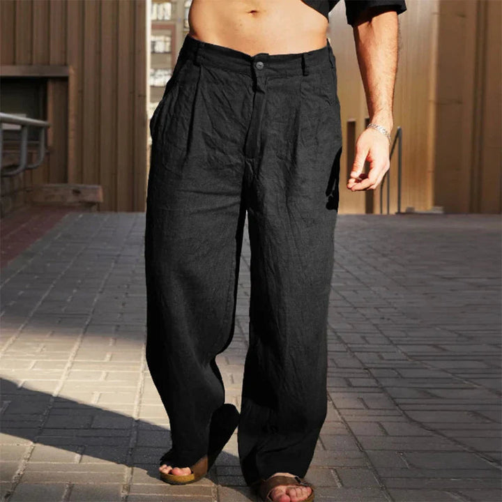 Liping - Pantaloni Larghi In Lino