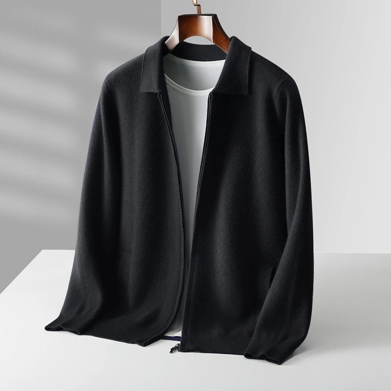 Quinton - Cardigan In Cashmere Con Cerniera