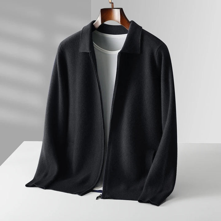 Quinton - Cardigan In Cashmere Con Cerniera
