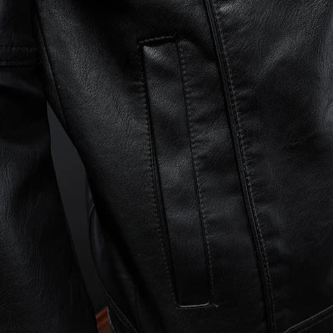 Lulzim - Casual Vestibilità Magro Pelle Giacca