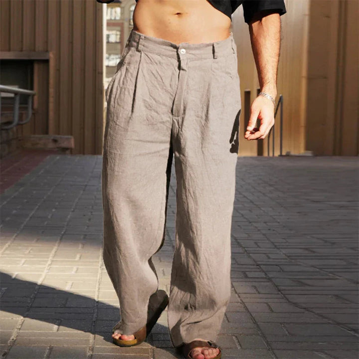 Liping - Pantaloni Larghi In Lino