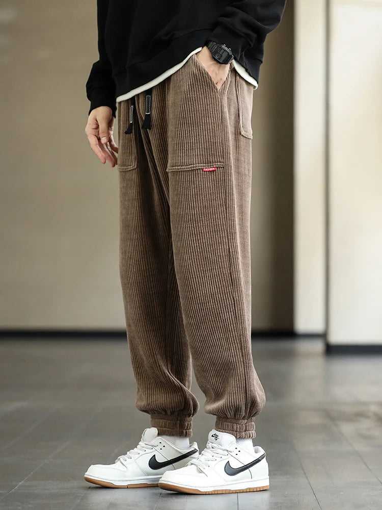 Esteban - Pantaloni da Jogging in Velluto a Coste