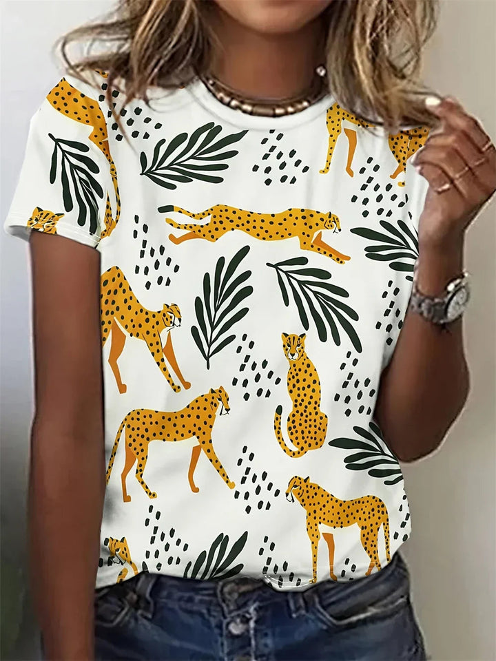 Elsy - Camicia Elegante con Stampa Animalier