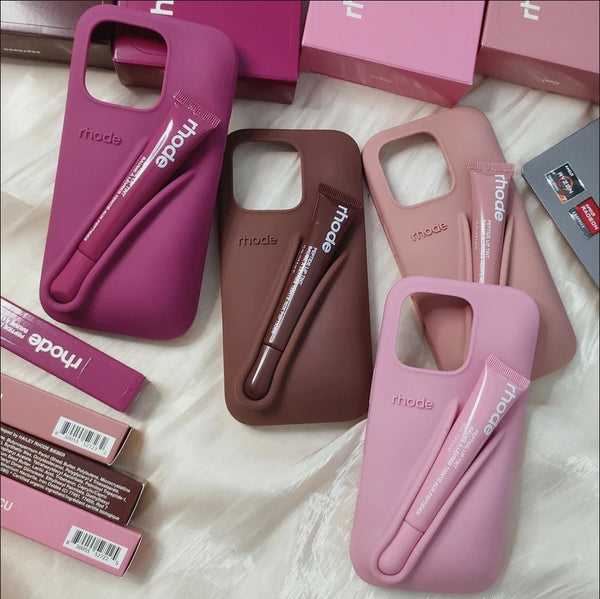 LuxeLoop - Custodia in Silicone per iPhone con Portarossetto