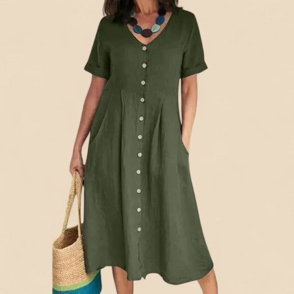 Vivienne - Abito In Cotone a Maniche Corte