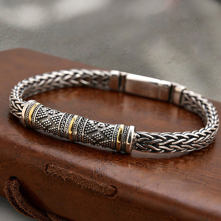 Jalair - Bracciale a Cordino in Acciaio Inossidabile Con Incisione