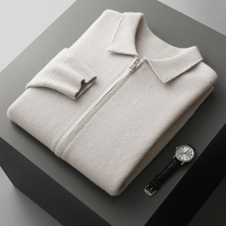 Quinton - Cardigan In Cashmere Con Cerniera