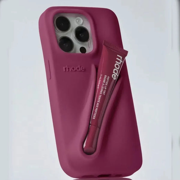 LuxeLoop - Custodia in Silicone per iPhone con Portarossetto