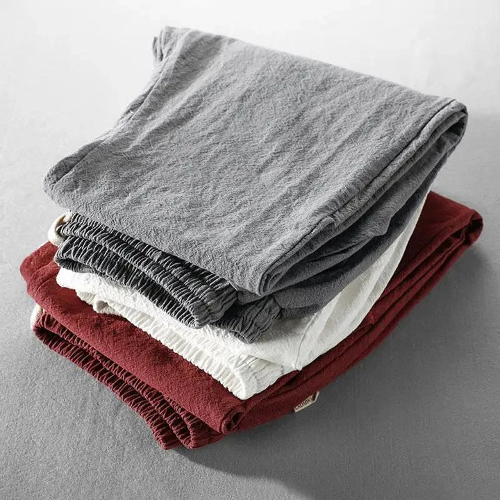 Clarke - Pantaloni Casuale in Lino Con Coulisse In Vita