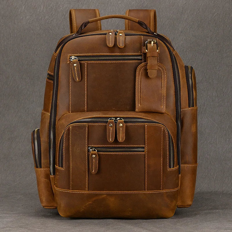 SummitCarry - Zaino Da Viaggio In Pelle Di Vacchetta Vintage