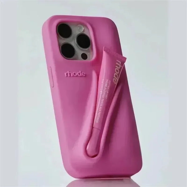 LuxeLoop - Custodia in Silicone per iPhone con Portarossetto