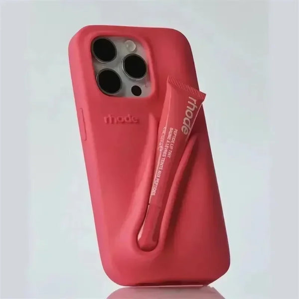 LuxeLoop - Custodia in Silicone per iPhone con Portarossetto