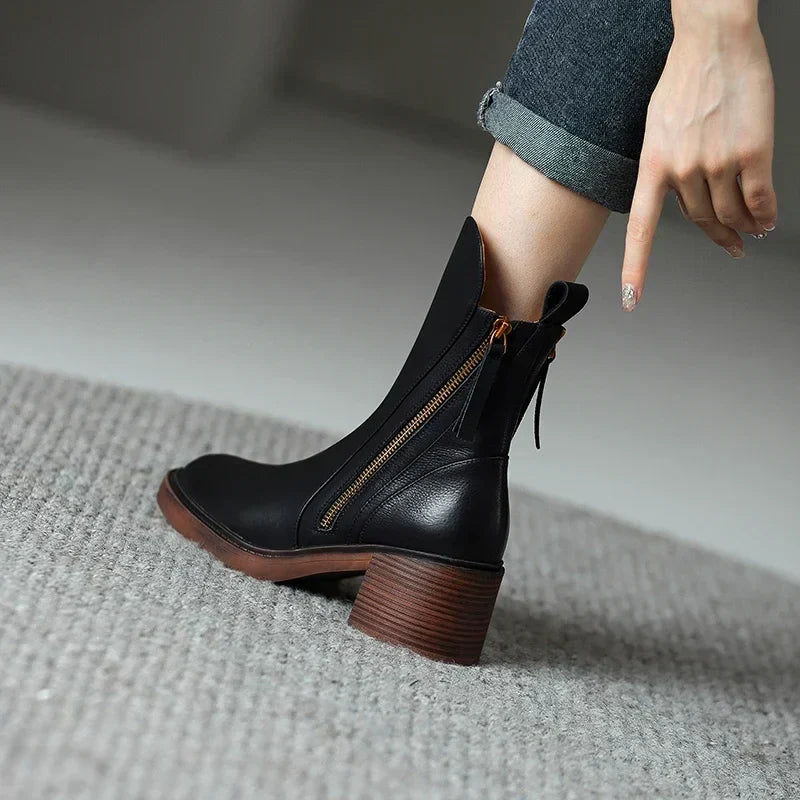 Marcy - Eleganti Stivaletti Con Tacco Blocco