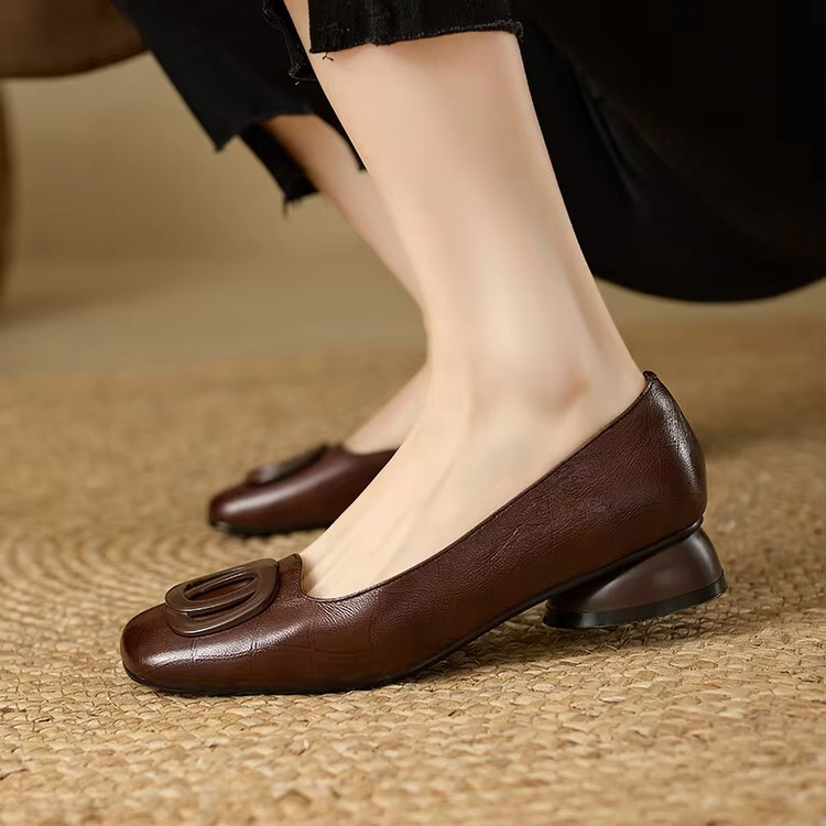Danique - Ballerine a Punta Quadrata Con Fibbia