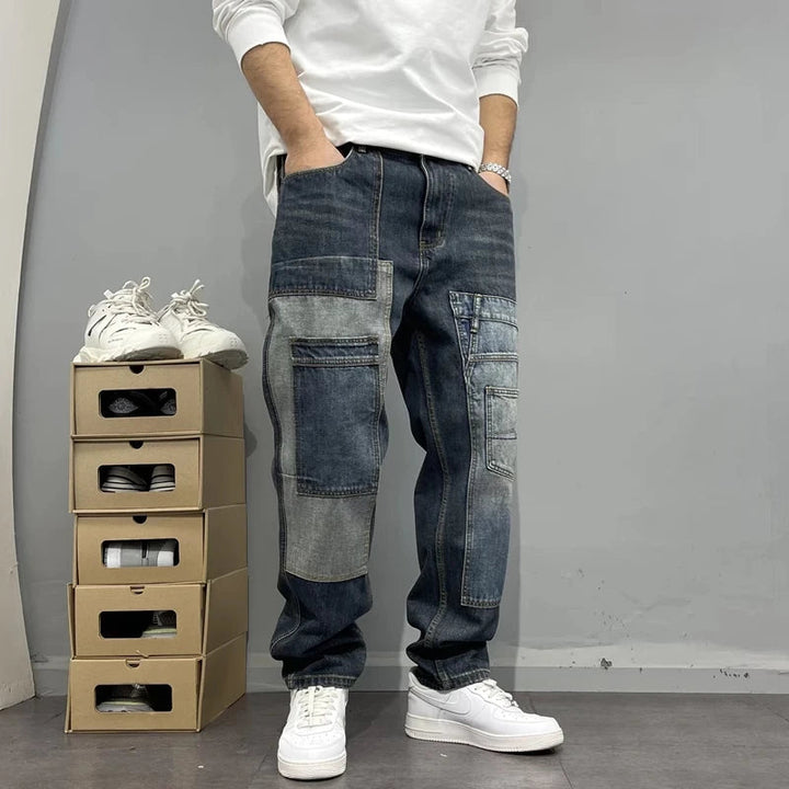 Laurent - Jeans in denim patchwork