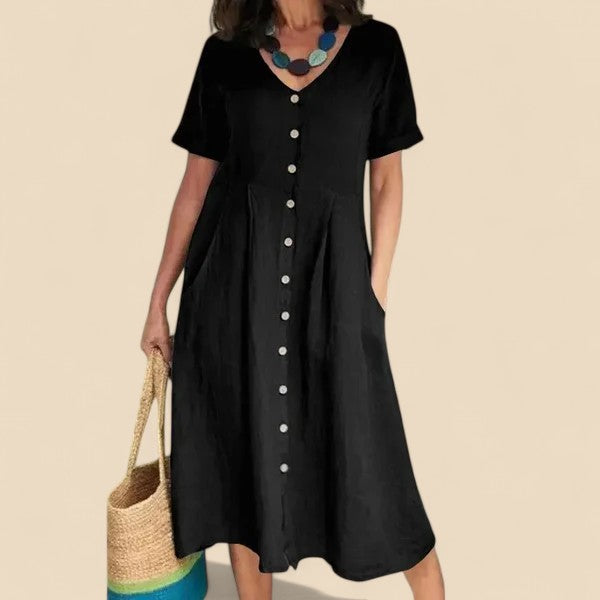 Vivienne - Abito In Cotone a Maniche Corte